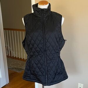 Lands' End Women's Black Quilted Vest